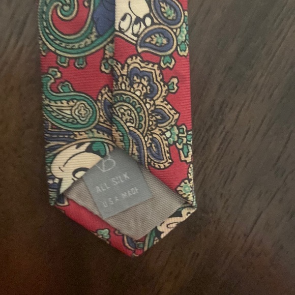 Disney Mickey Mouse Donald Duck Goofy paisley print 100% silk vintage neck tie - Picture 2 of 7